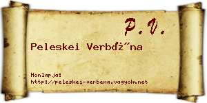Peleskei Verbéna névjegykártya